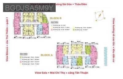 Bán căn hộ cao cấp Paris Hoàng Kim 71,3m2, 2PN, Ngay Trần Não, quận 2. - Phường An Khánh  -  Quận 2 