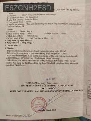 Nhà chính chủ mặt tiền tỉnh lộ 10 giá rẻ *** cần bán - Phường Tân Tạo  -  Quận Bình Tân 