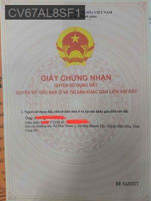 Kẹt tiền bán gấp lô 6502 m2 đã có sổ, đất cây trồng lâu năm, Đức Huệ - Xã Bình Hòa Bắc  -  Huyện Đức Huệ 