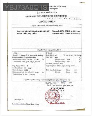 cần bán căn nhà MT đường số 20 - Phường Bình Hưng Hòa  -  Quận Bình Tân 