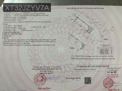 bán nhà DT 4M X 16M MẶT TIỀN KINH DOANH BUÔN BÁN, GIÁ RẺ CHỈ HƠN 6 tỷx - Phường 14  -  Quận Gò Vấp 