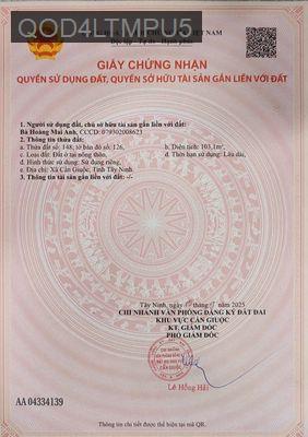 Đất thổ cư Long Hậu cần bán gấp - Xã Long Hậu  -  Huyện Cần Giuộc 