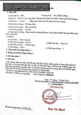 Quá rẻ, bán gấp nhà F8 Tân Bình: Mua nhà bằng giá mua đất, - Phường 8  -  Quận Tân Bình 