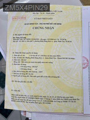 Cần sang kho 168.5m2 hẻm đường 18B ô tô 2 lane - Phường Bình Hưng Hòa A  -  Quận Bình Tân 