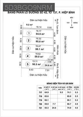 HOT HOT!BÁN 5 LÔ ĐẤT F0- HIỆP BÌNH CHÁNH  - GIÁ CHỈ TỪ 4.6 TỶ - Phường Hiệp Bình Chánh  -  Quận Thủ Đức 
