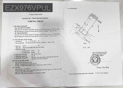 🏡CHÍNH CHỦ CẦN BÁN CĂN NHÀ CẤP 4 SAU CĂN MT  GIÁ 8ty7 - Phường 7  -  Quận Gò Vấp 