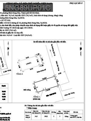 nhà cần bán - Phường Bình Hưng Hòa  -  Quận Bình Tân 