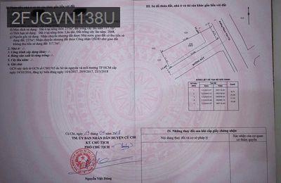 Cần tiền bán gấp lô đất 2 mặt tiền nở hậu đường Phạm Văn Cội SHR - Xã Phạm Văn Cội  -  Huyện Củ Chi 