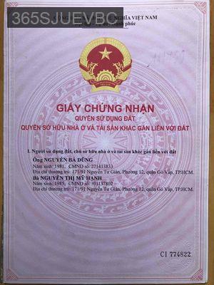 Bán nhà mặt tiền đường Huỳnh Văn Nghệ - Phường 12  -  Quận Gò Vấp 