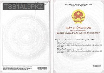 Nhà Hẻm Quận 1  : (4.05*8.2) DTSD : 108m2 . trệt,2Lầu,ST - Phường Nguyễn Cư Trinh  -  Quận 1 