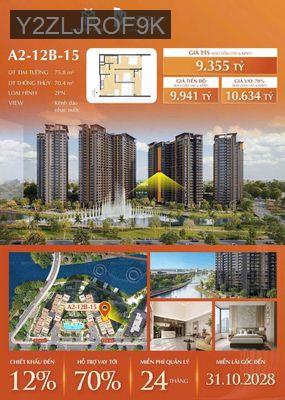 Bán chung cư quận 2 : Masteri Park Place: 2PN, Tiện nghi chuẩn quốc tế - Phường An Phú  -  Quận 2 