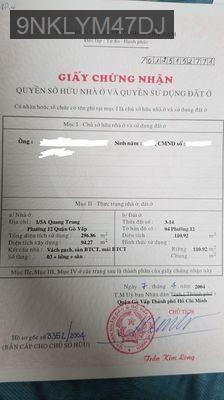 Bán nhà - Phường 14  -  Quận Gò Vấp  - 111m² - 11.5tỷ