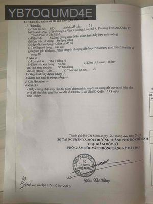 tôi chính chủ cần bán nhà 1/ đường Lê văn Khương, phường thới an - Phường Thới An  -  Quận 12 