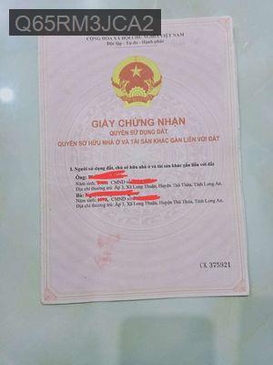 Đất nền bán gấp tại Long An - Xã Long Thuận  -  Huyện Thủ Thừa 