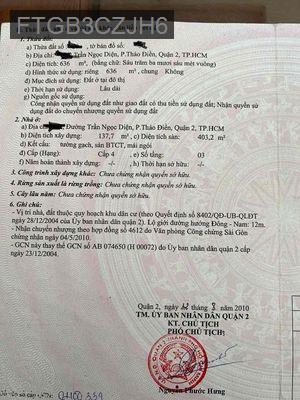 bán biệt thự 636 m2 khu trung tâm phường Thảo Điền, TPHCM - Phường Thảo Điền  -  Quận 2 