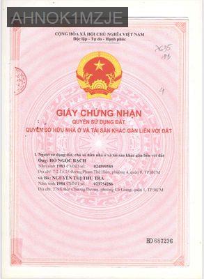 cần bán nhà có căn hộ dịch vụ - Phường 4  -  Quận 8 