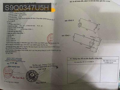 Bán nhà 304/37/* Tân Kỳ Tân Quý, P. Sơn Kỳ, Q. Tân Phú, HCM - Phường Tân Sơn Nhì  -  Quận Tân Phú 