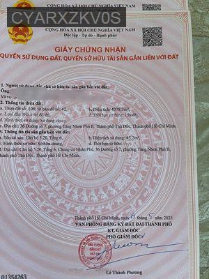Cần bán căn hộ đã có nội thất- gần Trg Cao Đẳng Công Thương - Phường Tăng Nhơn Phú B  -  Quận 9 