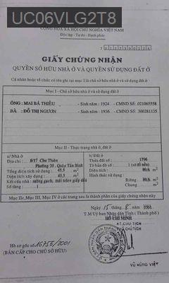 Nhà mặt tiền chợ sầm uất 4x20m – Đường xe hơi – Thuận tiện kinh doanh - Phường Hiệp Tân  -  Quận Tân Phú 