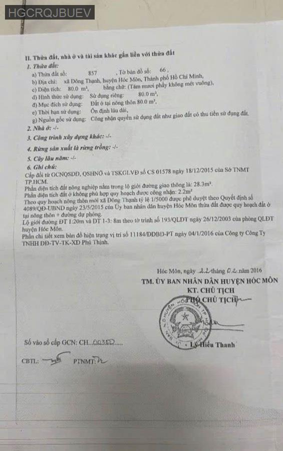 Bán nhà 2 mặt tiền trước và sau Nguyễn Thị Pha giáp ranh Quận 12. SHR 5x24  - Xã Đông Thạnh  -  Huyện Hóc Môn  - (ảnh - 0)