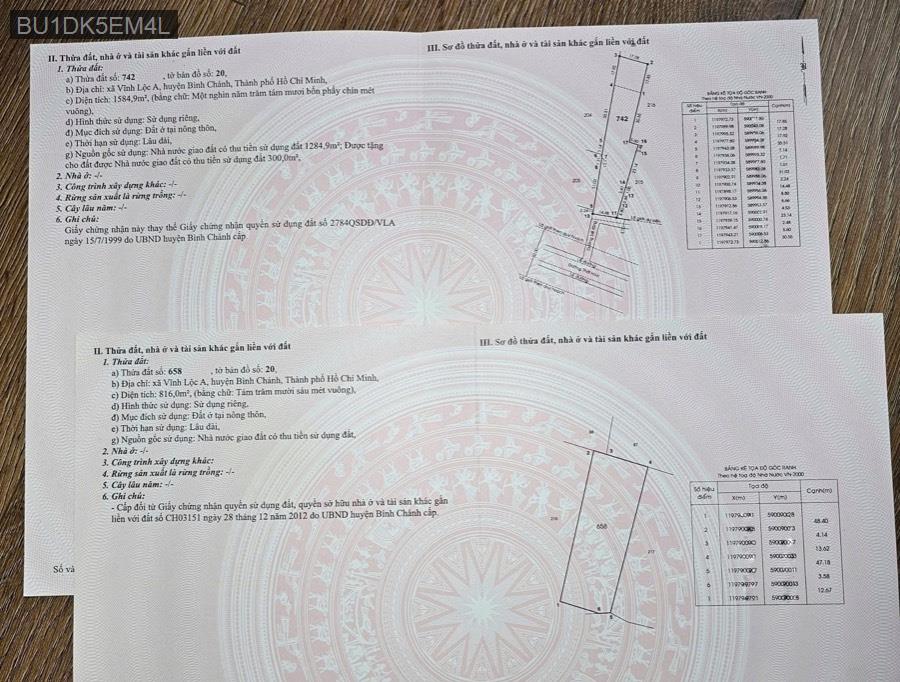Bán đất đường Thới Hoà đang cho thuê làm bãi xe cho thu nhập ổn định. Giá 80tỷ - Xã Vĩnh Lộc A  -  Huyện Bình Chánh  - (ảnh - 1)