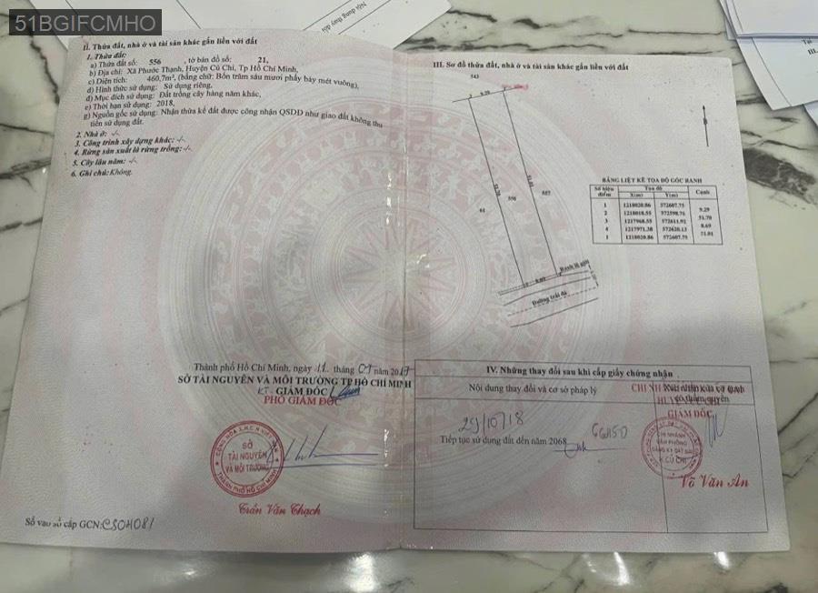Bán đất mặt tiền đường bê tông Nguyễn Thị Chuỗi, thuận tiện xây nhà - nhà vườn - kho xưởng.  - Xã Phước Thạnh  -  Huyện Củ Chi  - (ảnh - 0)