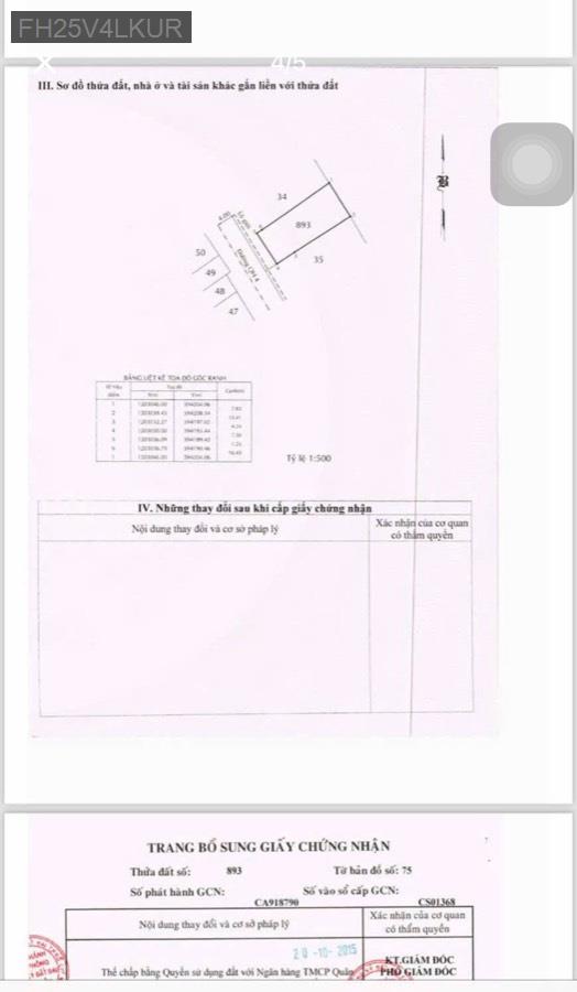 Bán đất Thới Tam Thôn diện tích 133.4m full thổ. Giá 6tỷ5 TL - Xã Thới Tam Thôn  -  Huyện Hóc Môn  - (ảnh - 3)