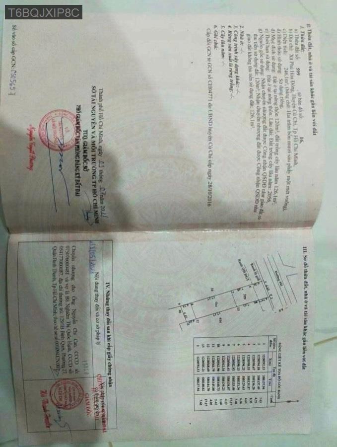 Bán đất mặt tiền đường nhựa Lý Thị Chừng, xây dựng tự do. Giá 2.4tỷ còn bớt - Xã Phú Hòa Đông  -  Huyện Củ Chi  - (ảnh - 2)