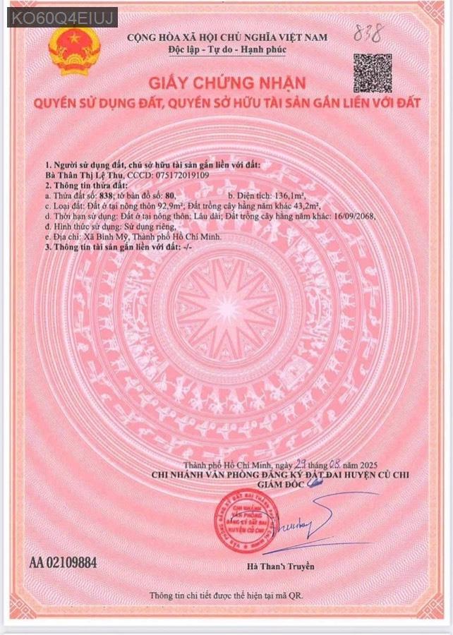 Bán đất Kênh Nhà Vuông cách Vành Đai 3 chỉ 250m, SHR 5x26 xây dựng tự do - Xã Bình Mỹ  -  Huyện Củ Chi  - (ảnh - 4)