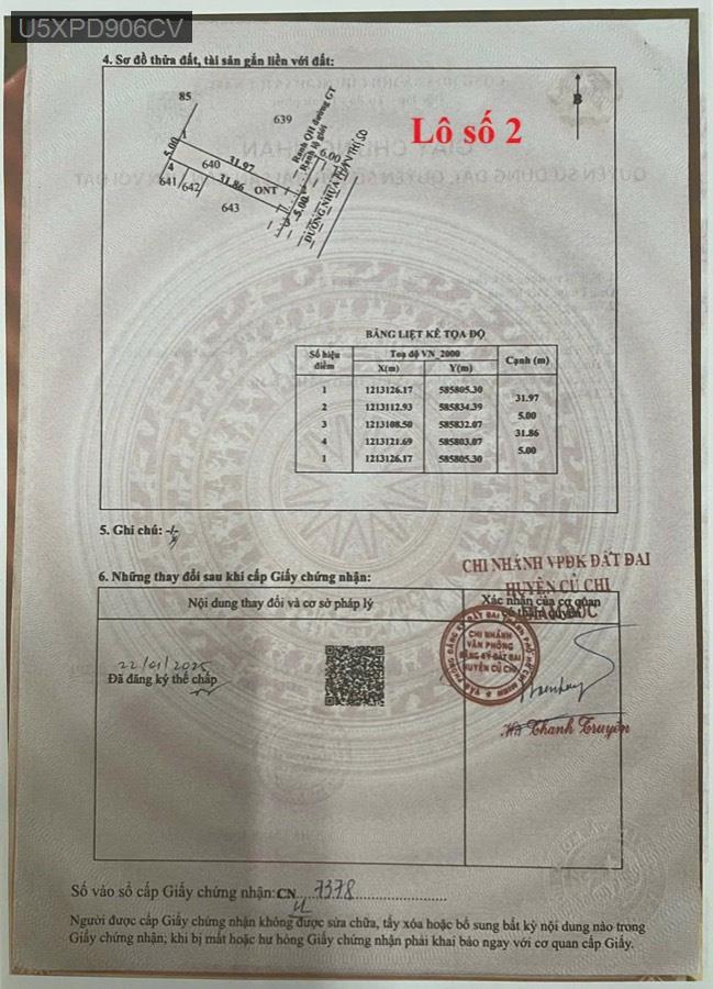 Bán đất mặt tiền nhựa Phan Thị So, SHR 5x31. Giá 2.3tỷ còn bớt - Xã Phước Vĩnh An  -  Huyện Củ Chi  - (ảnh - 0)