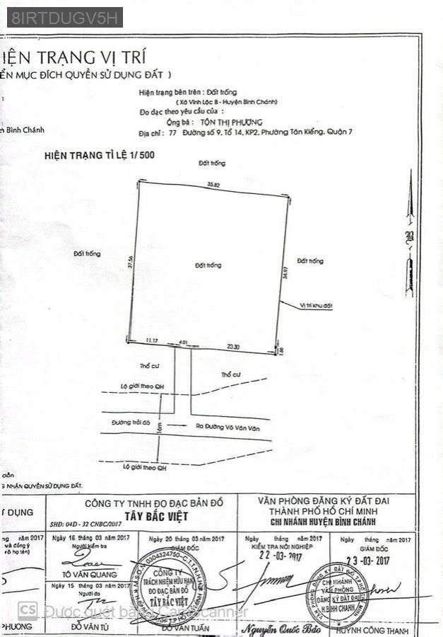 Bán đất Võ Văn Vân diện tích 36x36 full thổ . Giá 22tỷ5 - Xã Vĩnh Lộc B  -  Huyện Bình Chánh  - (ảnh - 3)