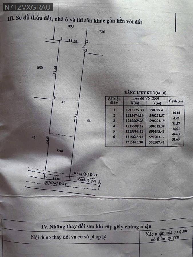 Bán lô đất mặt tiền đường nhựa Xã Trung An, diện tích 14x75. Giá 9.5tỷ còn TL - Xã Trung An  -  Huyện Củ Chi  - (ảnh - 3)