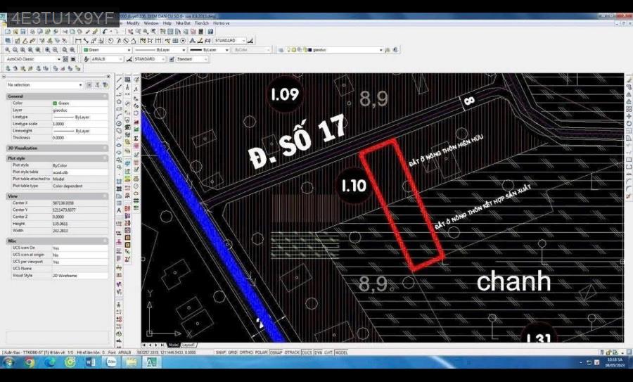 Bán đất mặt tiền Đặng Thị Giọt thông thoáng gần BV Xuyên Á. Dt 19x60 - Giá 12ty5 - Xã Tân Phú Trung  -  Huyện Củ Chi  - (ảnh - 1)