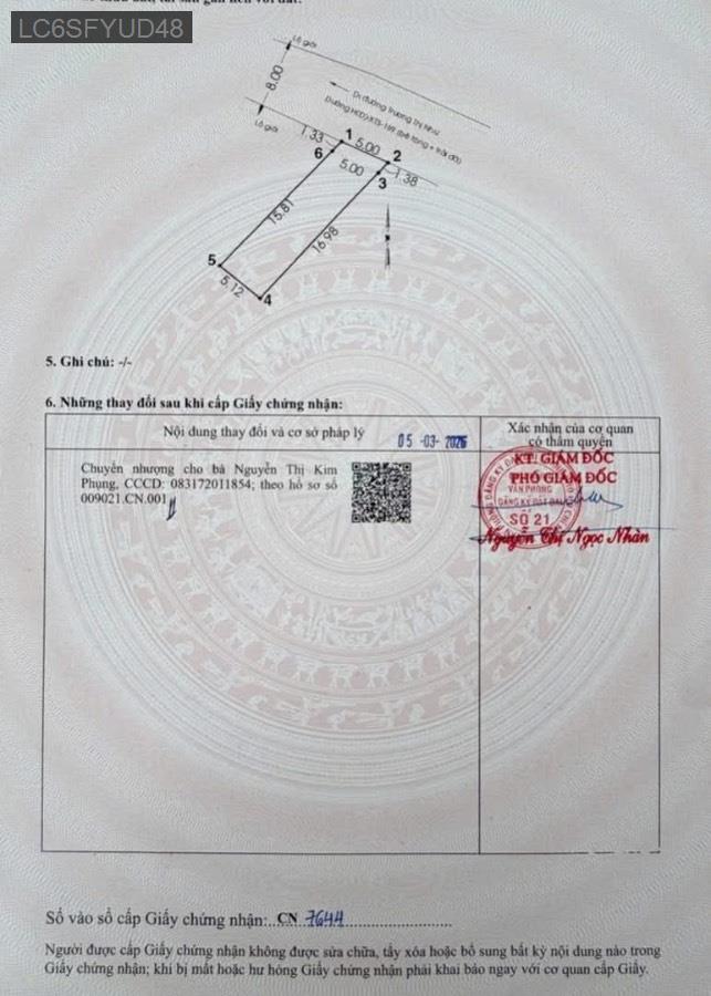 Bán đất Đường Nguyễn Thị Thử, diện tích 5x16. Đường xe tải chạy thông - xd tự do - Xã Xuân Thới Sơn  -  Huyện Hóc Môn  - (ảnh - 0)