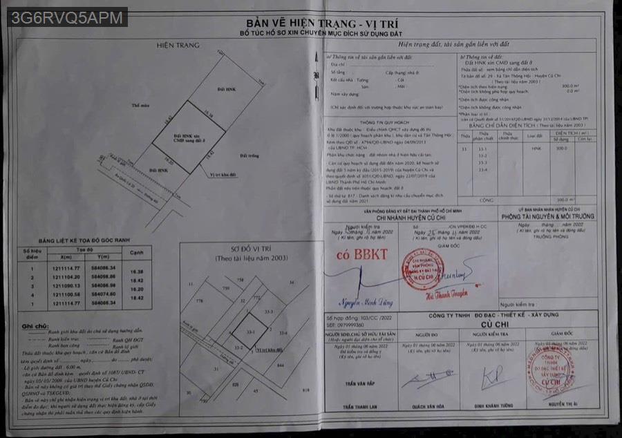 Bán lô đất vườn cách QL22 tầm 100m, gần trường học - uỷ ban. Diện tích 16x48, tổng 769m² - Xã Tân Thông Hội  -  Huyện Củ Chi  - (ảnh - 1)
