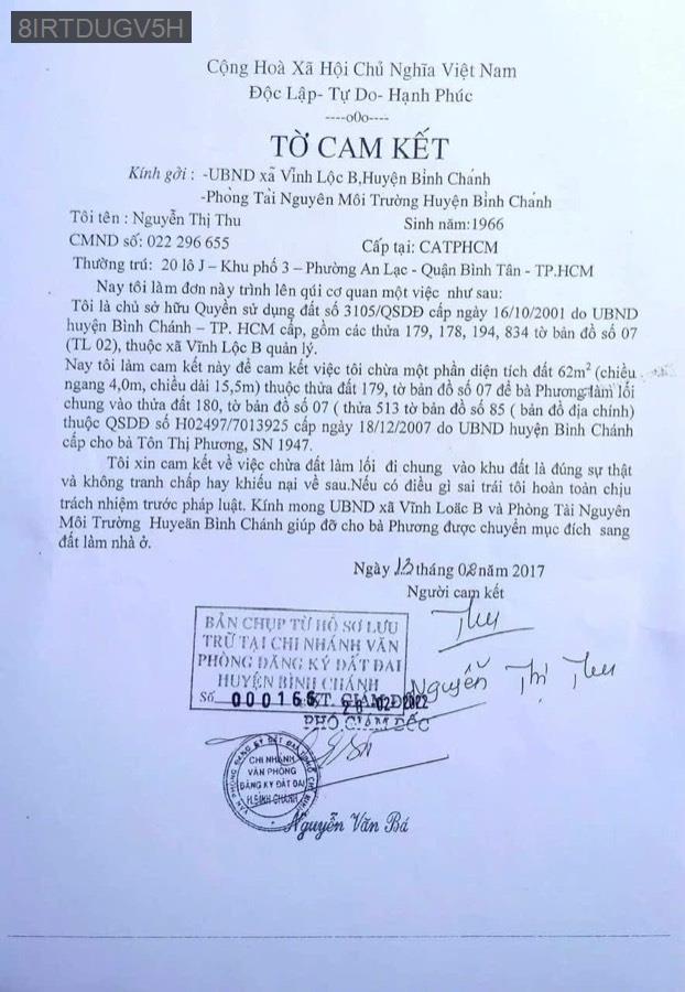 Bán đất Võ Văn Vân diện tích 36x36 full thổ . Giá 22tỷ5 - Xã Vĩnh Lộc B  -  Huyện Bình Chánh  - (ảnh - 1)