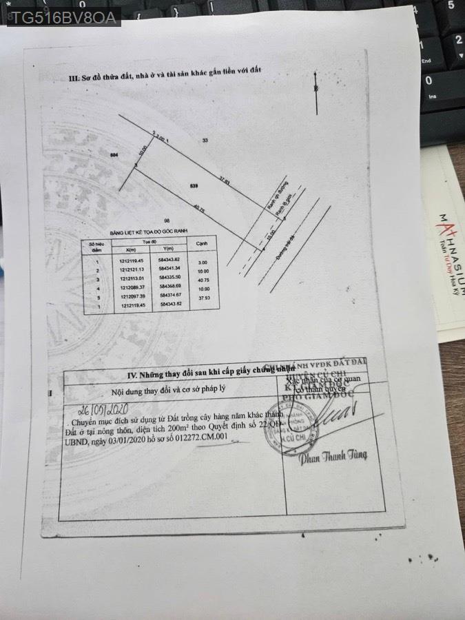 Bán đất mặt tiền Trần Quang Đạo, diện tích 10x40 tổng 409m². Giá 5.7tỷ TL - Xã Tân Thông Hội  -  Huyện Củ Chi  - (ảnh - 3)