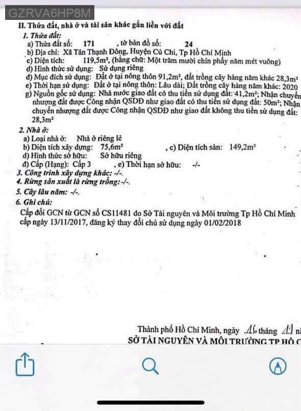 Bán nhà mặt tiền đường nhựa Nguyễn Thị Dưỡng , SHR 125m² có giấy phép xây dựng - Xã Tân Thạnh Đông  -  Huyện Củ Chi  - (ảnh - 6)