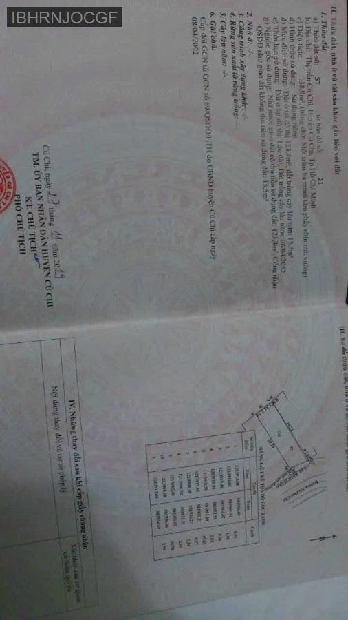 Bán đất mặt tiền đường Vũ Duy Chí, diện tích 6x23 nở hậu dt 138.9m full thổ cư. Giá 3.7tỷ - TT. Củ Chi  -  Huyện Củ Chi  - (ảnh - 3)