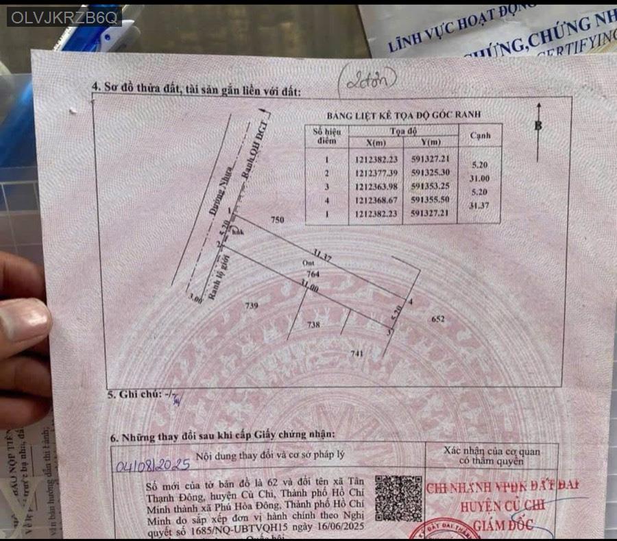 Bán đất mặt tiền đường nhựa thông ra Nguyễn Kim Cương. Giá 2tỷ050triệu TL - Xã Tân Thạnh Đông  -  Huyện Củ Chi  - (ảnh - 3)