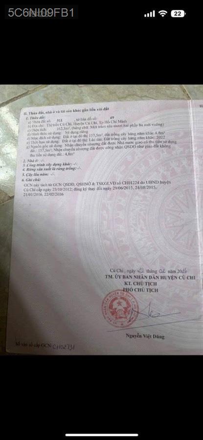 Bán đất đường Nguyễn Văn On 20m, ra TL8 200m. Diện tích 5x32 full thổ cư - Giá 3tỷ TL - TT. Củ Chi  -  Huyện Củ Chi  - (ảnh - 3)