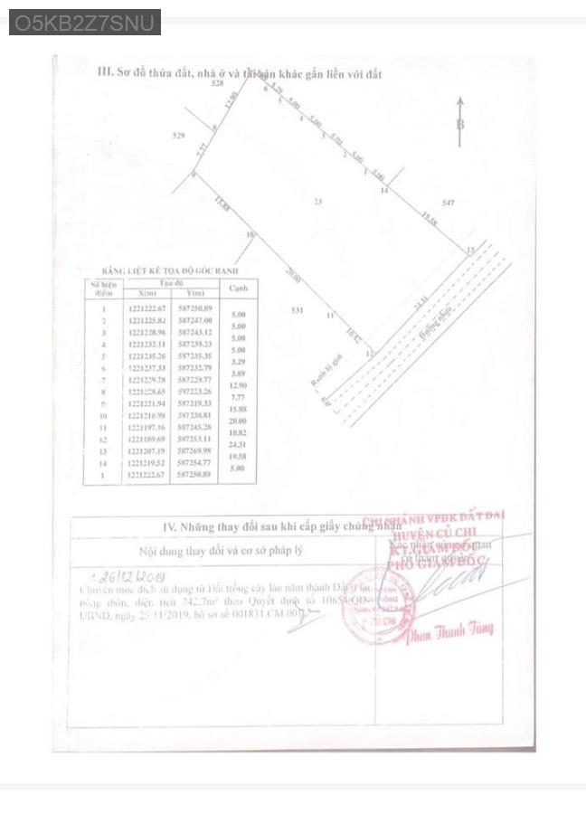 Bán đất mặt tiền đường nhựa TL15 100m, tdt 1096m có 243m thổ cư. Giá 5tỷ TL ít - Xã Phú Hòa Đông  -  Huyện Củ Chi  - (ảnh - 3)