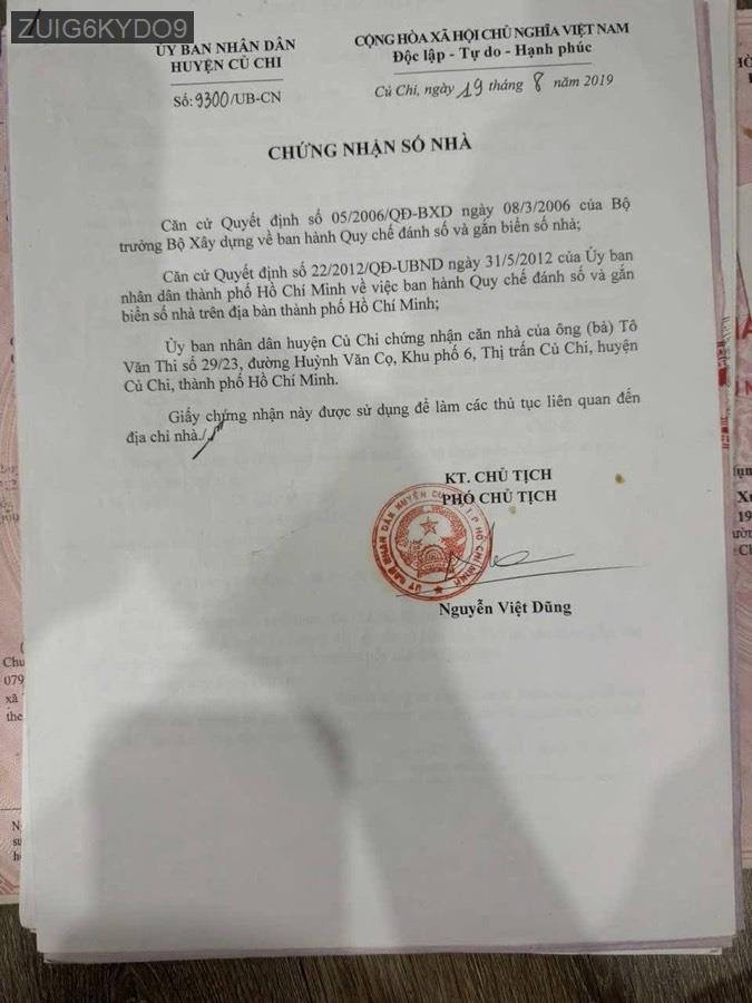Bán nhà đường Huỳnh Văn Cọ, nhà gần công ty May Quảng Việt và gần trung tâm ăn uống Việt Kiều - TT. Củ Chi  -  Huyện Củ Chi  - (ảnh - 1)