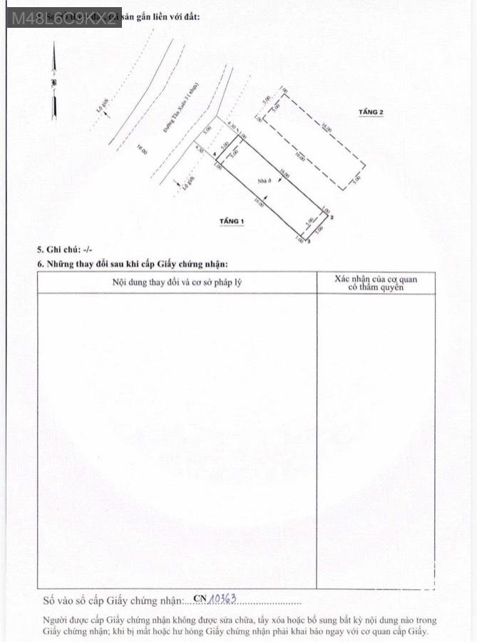 Bán nhà mặt tiền Tân Xuân 3, diện tích 5x23 nhà 1 trệt 1 lầu. Hướng Tây Bắc  - Xã Tân Xuân  -  Huyện Hóc Môn  - (ảnh - 4)