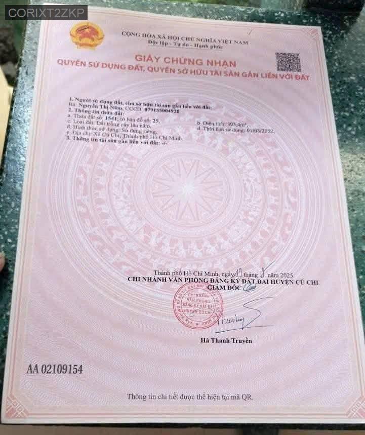 Bán lô đất xây dựng tự do gần Bệnh Viện Xuyên Á. Giá chỉ 2tỷ750triệu còn bớt - Xã Tân Phú Trung  -  Huyện Củ Chi  - (ảnh - 2)