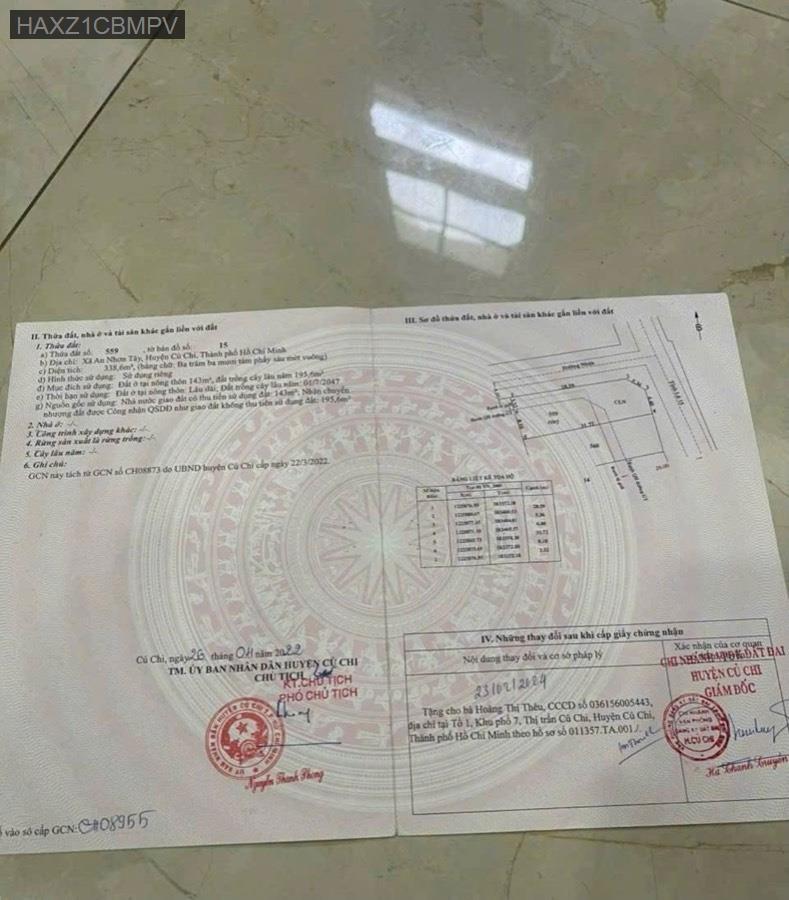 Bán đất mặt tiền TL15, diện tích 11x35 full thổ. Giá 3.5tỷ còn bớt - Xã An Nhơn Tây  -  Huyện Củ Chi  - (ảnh - 4)