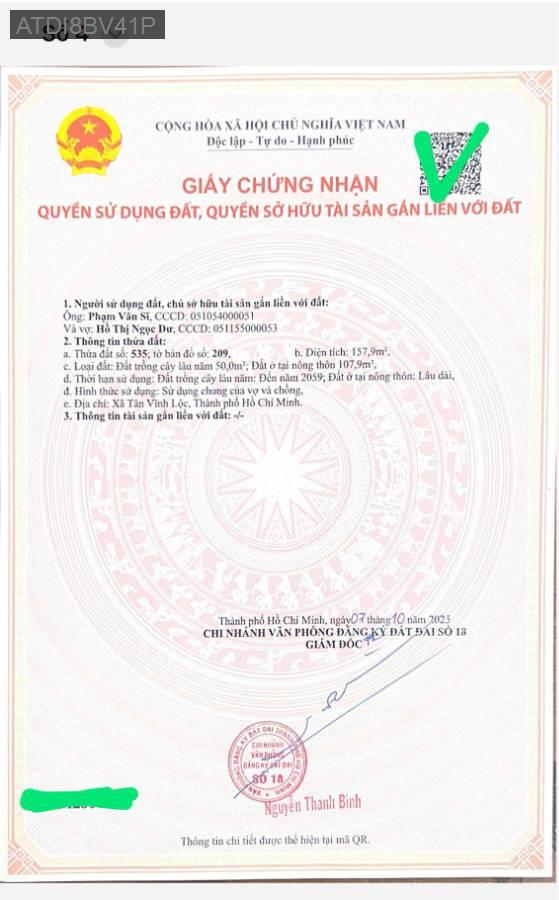 Bán đất An Hạ 5x30 đầu tư xây nhà vườn kho xưởng - Xã Phạm Văn Hai  -  Huyện Bình Chánh  - (ảnh - 1)