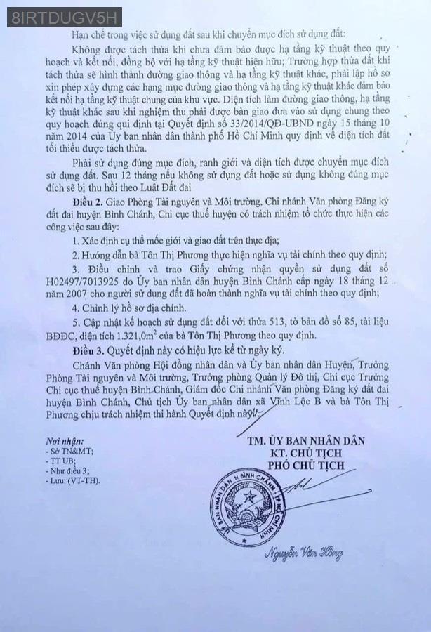 Bán đất Võ Văn Vân diện tích 36x36 full thổ . Giá 22tỷ5 - Xã Vĩnh Lộc B  -  Huyện Bình Chánh  - (ảnh - 5)