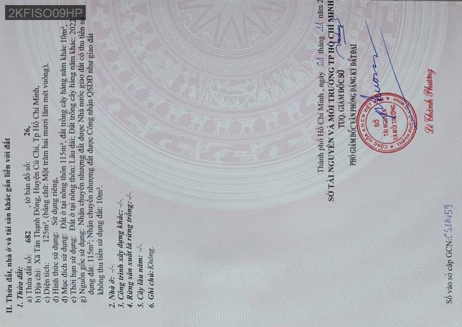 Bán đất mặt tiền đường nhựa 122 hoa nắng, diện tích 5x25 full thổ cư. Giá 2.8tỷ TL - Xã Tân Thạnh Đông  -  Huyện Củ Chi  - (ảnh - 2)