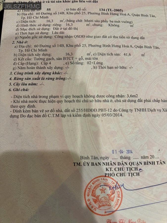 Bán nhà mặt tiền nhỏ - Kinh doanh buôn bán – Trệt lửng lầu – Không lộ giới. Sổ hồng pháp lý rõ ràng - Phường Bình Hưng Hòa A  -  Quận Bình Tân  - (ảnh - 6)